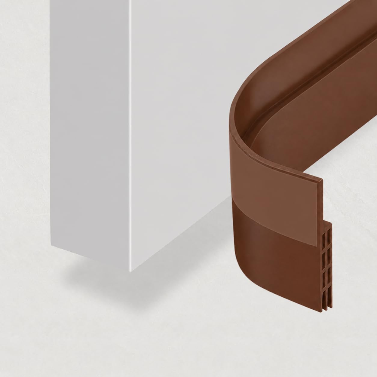 Adhesive Backed Door Draft Stopper – Silicone Under Door Sweep for Interior & Exterior Doors, Noise & Air Insulation, Self Stick Weather Stripping Door Seal, 2" W x 39" L (White) by Randall Mfg