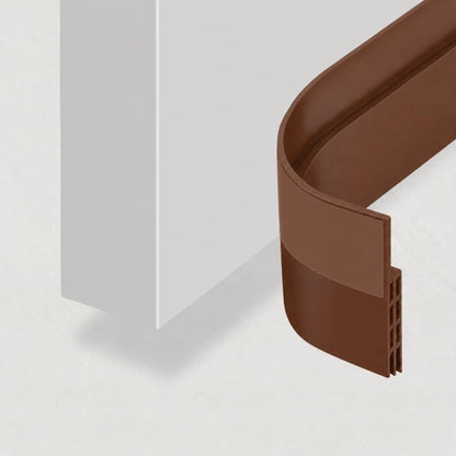 Adhesive Backed Door Draft Stopper – Silicone Under Door Sweep for Interior & Exterior Doors, Noise & Air Insulation, Self Stick Weather Stripping Door Seal, 2" W x 39" L (White) by Randall Mfg