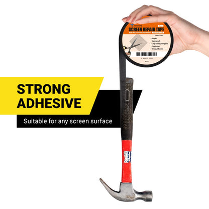 TORTO9 Window Screen Repair Kit, 3-Layer Strong Adhesive & Waterproof Tape Fiberglass Covering mesh (Gray, 2 Inch x 6.5 FT)
