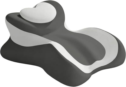 Memory Foam Wedge Pillow - Ergonomic Reading & Bed Wedge Pillow for Sleeping, Back Support, Acid Reflux, and Leg Elevation - Multi-Level Support with Removable & Washable Cover (Gray)