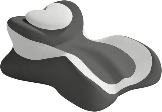 Memory Foam Wedge Pillow - Ergonomic Reading & Bed Wedge Pillow for Sleeping, Back Support, Acid Reflux, and Leg Elevation - Multi-Level Support with Removable & Washable Cover (Gray)