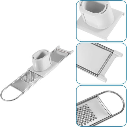 PATKAW Multi-functional Cheese Grater with Hand Guard, Stainless Steel Abs Food Grating Tool, Finger Protective Tool for Vegetables and Carrots, Sturdy Kitchen Grater for Safe Food