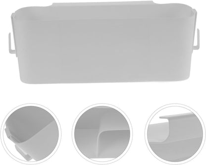 Portable Bedside Hanging Storage Organizer with Adjustable Hooks, Multi-Functional Bedside for Dorm Rooms, Office, White, 13.07 X 5.76 X 4.72 Inches