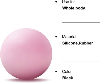 WOVTE Massage Lacrosse Ball Therapy for Sore Muscles Myofascial Release | Shoulders, Neck, Back, Foot, Body, Deep Tissue, Trigger Point, Muscle Knots, Yoga