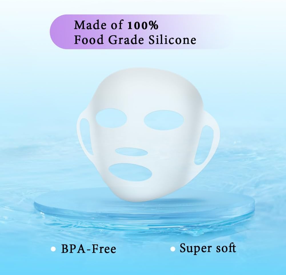 my novel things Face Ice Pack and 2 Packs Silicone Face Mask Cover