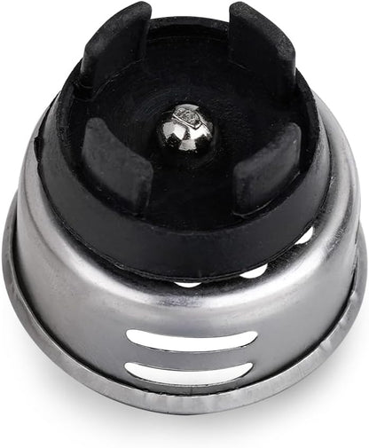 Small Basket Strainer for 2-inch Sink Drain, Bar/rv Sink Strainer | Commercial Grade 304 Stainless Steel with Chrome Finish, TINY strainer (with Rubber Stopper, holds water but NOT watertight)