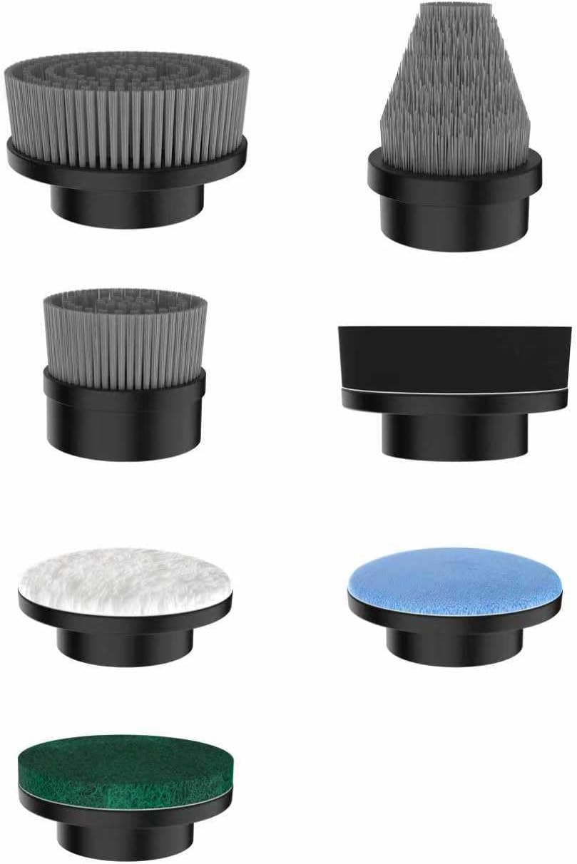 Electric Spin Scrubber, Electric Shower Scrubber for Bathroom | Cleaning Brush Power Scrubber, LCD Display, 7 Brush Heads, IPX7 Waterproof, 2 Speed Shower Cleaner for Bath Tub Floor Tile