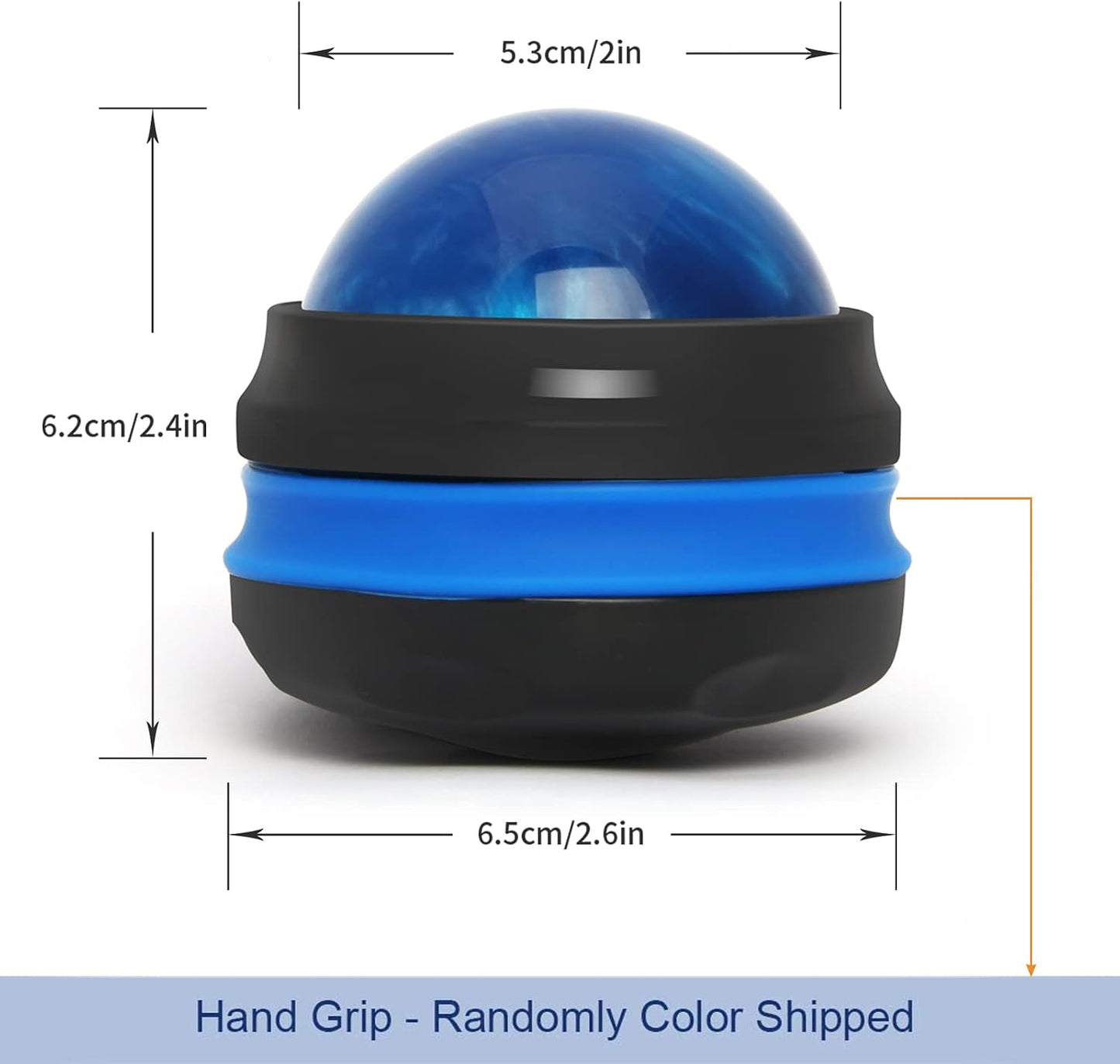 Coolrunner Massage Ball, Manual Roller Massager, Handheld Self Massage Therapy and Relax Full Body Tools for Sore Muscles, Shoulders, Neck, Arms, Legs, Back, Foot, Body (Blue) | Therapy and Relax Full Body Tools for Sore Muscles, Shoulders, Neck, Arms,