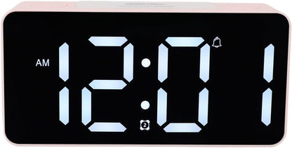 Yinhing Extra Loud Alarm Clock with Bed Shaker, Large LED Display Vibrating Alarm Clock for Heavy Sleepers, with 15 Color Modes 5 Volume Levels 3 Brightness Levels