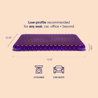 Purple Back Cushion, Lumbar Support Pillow for Office Chair, Car Seat