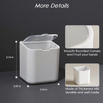 Toothbrush Holders for Bathroom - Detachable Divided Design, Drawer Drainage Tray, Adhesive Wall-Mounted/Countertop Dual-Use, Large Capacity Organizer for Bathroom/Kitchen/Office, Easy Install (Clear)