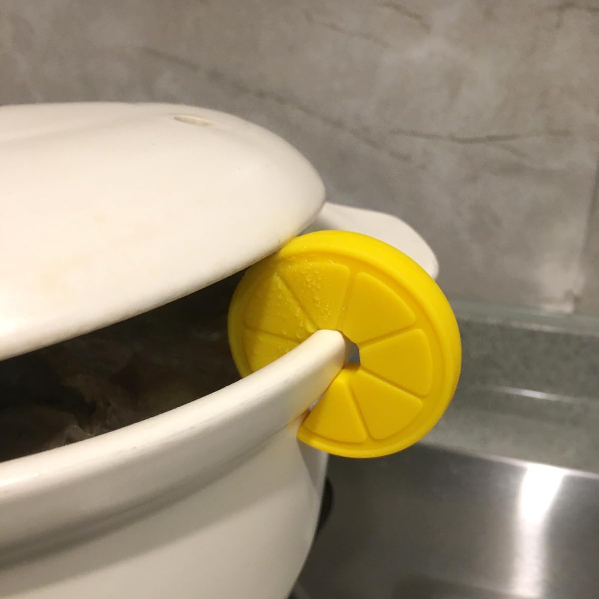 2PCS Pot Lid Overflow Preventer, Silicone Pan Lid Sid Lifter Spill-proof, Pot Lid Holder for Longtime Simmer Cooking, Daily Kitchen Steam Release Gadget