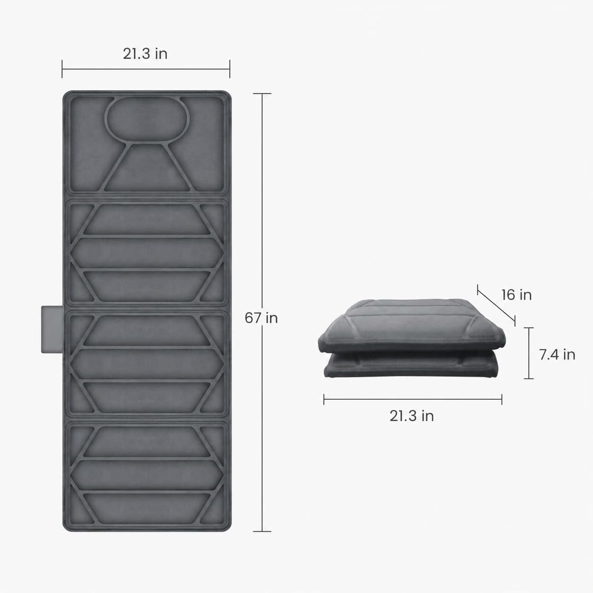 CuPiLo Heated Massage Mat for Bed, Back Massager with Heat & Vibration
