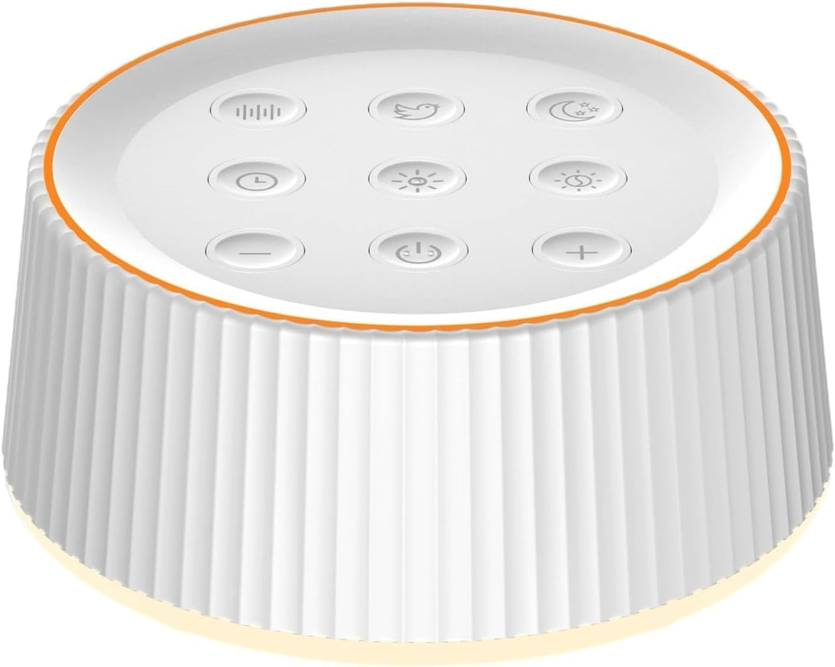 Noise Machine, White Noise Sound Machine for Baby & Adults, 26 Soothing Sounds, 8 Night Light Colors, Tap Control, 6 Timer Settings, Auto-Off & Memory, 4-7-8 Breathing (Black, Standar)