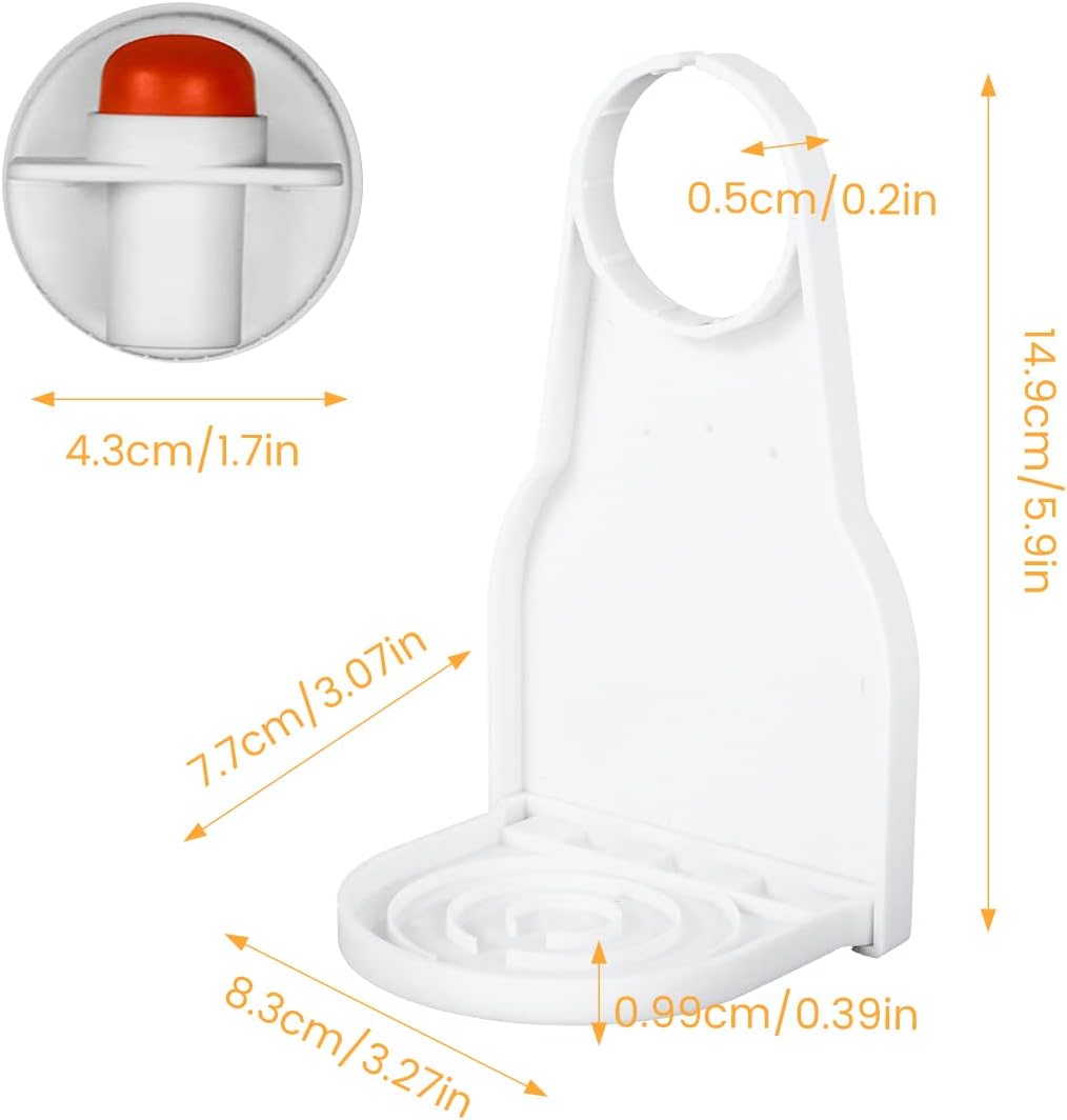 2 Pack Detergent Cup Holder Anti-Slip Detergent Drip Catcher Thick Plastic Laundry Drip Tray Catcher No More Leaks or Mess Laundry Room Gadget for Softener(White foldable)