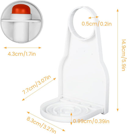 2 Pack Detergent Cup Holder Anti-Slip Detergent Drip Catcher Thick Plastic Laundry Drip Tray Catcher No More Leaks or Mess Laundry Room Gadget for Softener(White foldable)