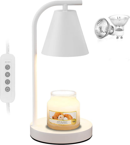 Brown Candle Warmer Lamp with Timer-Electric Candle Light for Bedroom Decor, Aromatherapy at Home | Gifts for Men | Home Gift Ideas