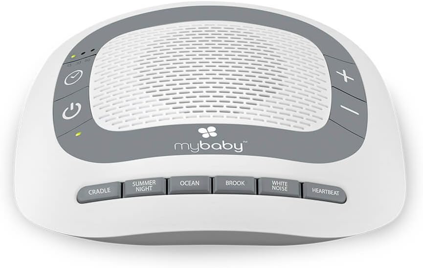 MyBaby SoundSpa White Noise Machine for Babies | 6 Soothing Lullabies for Newborns, Sound Therapy for Travel, Relaxing, Kids, Newborns, Baby Songs, Adjustable Volume, Auto-off Timer, By HoMedics | Sound Therapy for Travel, Relaxing, Kids, Newborns, Baby