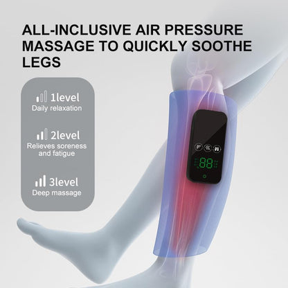 Cordless Calf Massager with Heat & Air Compression, Leg Massager (1PCS) | 5 Heat Levels, 3 Modes & 3 Intensities, Improve Muscle Performance, Promote Blood Circulation, Relieve Calf Soreness