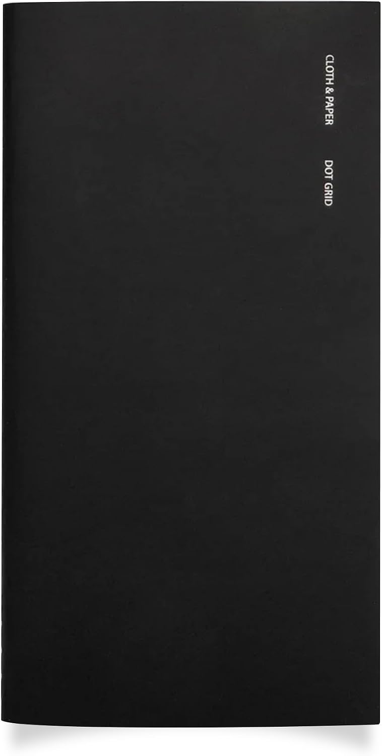 Cloth & Paper Travel Notebook | Daily Wellness Planner – Smoked Salt | Pocket Plus Wellness Planner 3.2" x 6" | Habit Tracker & Self Care Journal for Goals, Gratitude & Reflection – Soft Touch Cover