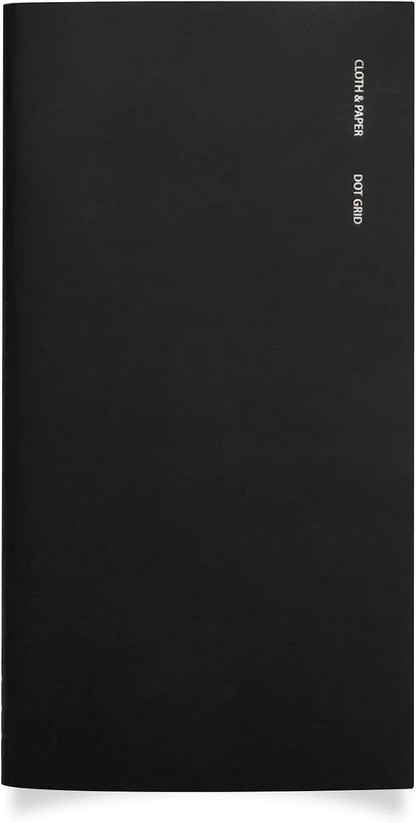 Cloth & Paper Travel Notebook | Daily Wellness Planner – Smoked Salt | Pocket Plus Wellness Planner 3.2" x 6" | Habit Tracker & Self Care Journal for Goals, Gratitude & Reflection – Soft Touch Cover