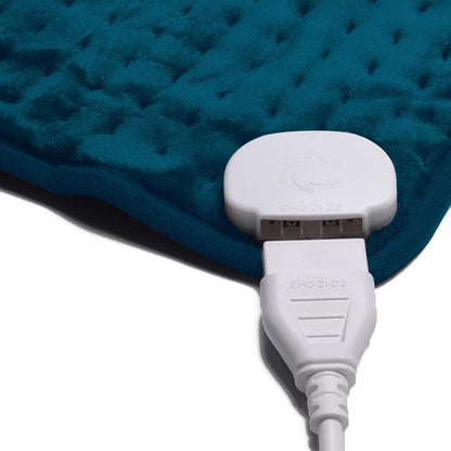Ambershine 19''x24'' Weighted Neck & Shoulder Heating Pad, 2.5lbs with 12 Temperature Settings& 4 Auto-Off Timers, Pain Relief for Neck/Shoulder/Back(Gray&Blue)