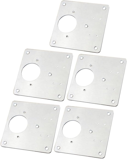 5pcs Stainless Steel Hinge Repair Plate Kit Screws Door Hinge Brackets for Cabinet and Furniture Repair Easy Installation and Stable Support