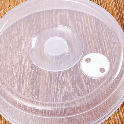 Microwave Splatter Cover for Food, BPA-Free Steam Vents Microwave Plate Cover with Easy-Grip Handle, Fruit Drainer Basket, For Dishwasher Safe & Refrigerator - 2Pcs (Diameter 9 inch + 6.7 inch)