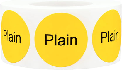 Yellow with Black Carnitas Circle Dot Adhesive Stickers, 1 Inch Round Labels, 500 Total Stickers