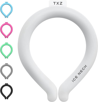 Cooling Neck Wrap for Summer Heat Relief, Wearable Ice Neck Cooling Tube with Quick Freeze Gel, Reusable Hands-Free Cold Band Lasts Up to 5 Hours for Outdoor, Yardwork, Workouts