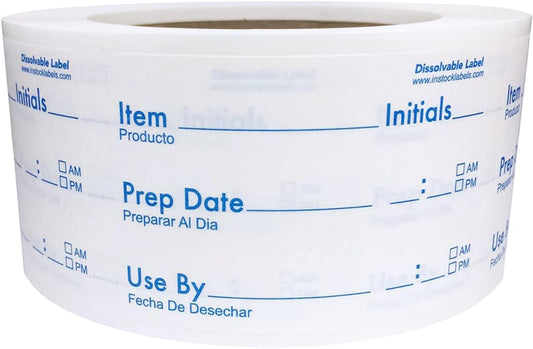 InStockLabels Dissolvable Food Rotation Labels, 2 x 3 Inch, 500 Labels