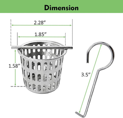 Neodrain Shower Drain Hair Catcher, 2-Pack,Only Fit Neodrain Shower Drain | 304 Stainless Steel Hair & Debris Strainer with Lifting Hook,Filter Basket for Bath Drains,Reusable Trap for Clog-Free Drains