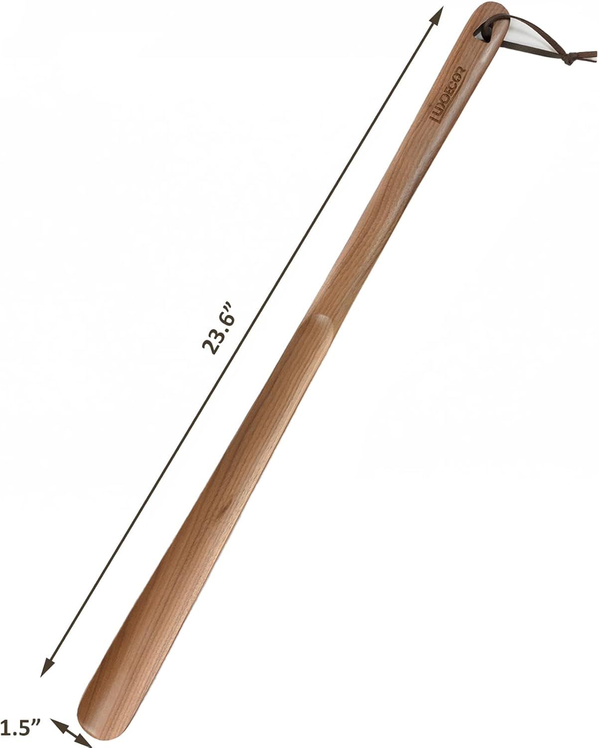 Luxdecor Long Handled Wooden Shoehorns-24in Wooden Long Handle Shoe Horn for Seinors Men Boot Jack Shoe Helper for Women
