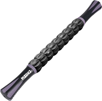 Wooden Cellulite Massage Roller for Legs and Thighs - Handheld Fascia Blaster Tool for Muscle Relief, Lymphatic Drainage & Body Sculpting - Anti Cellulite Massager for Women and Men (12 Wheel)