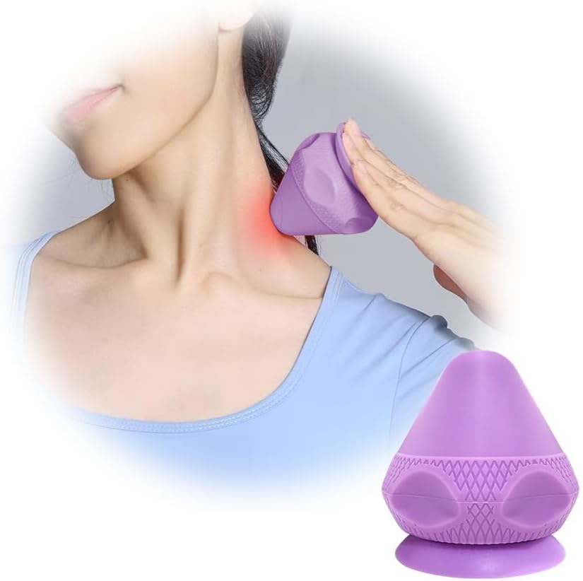 Zelen Trigger Point Massage Ball Shoulder Knot Remover Back Muscle Wall Mounted Massage Ball Deep Tissue Pressure Balls Trigger Point Iliacus Muscle Psoas Release Tool Suction Cup Back Massager
