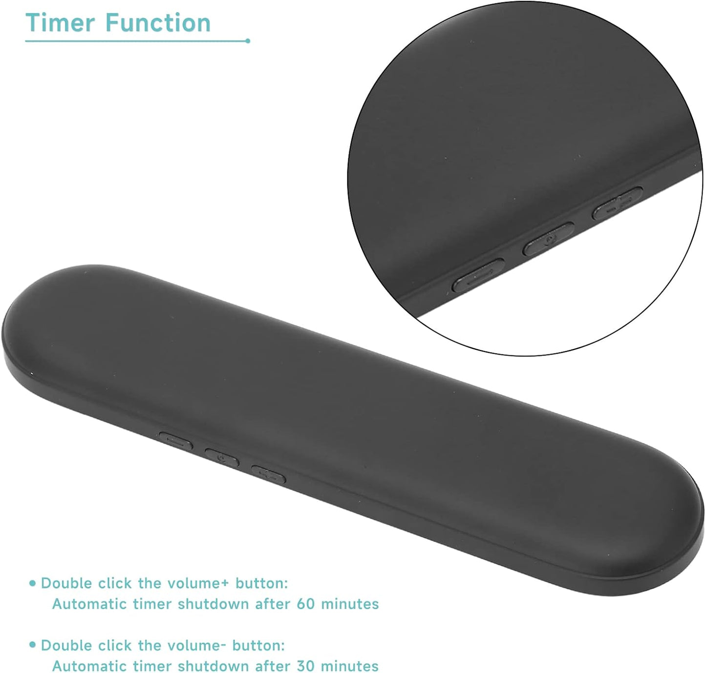 Pillow Speakers Bluetooth, Pillow Speakers, Bluetooth 5.3 Portable Bone Conduction Speaker with Timer Off Function, Mini Pillow Speaker for Adults, Children, Babies(White)