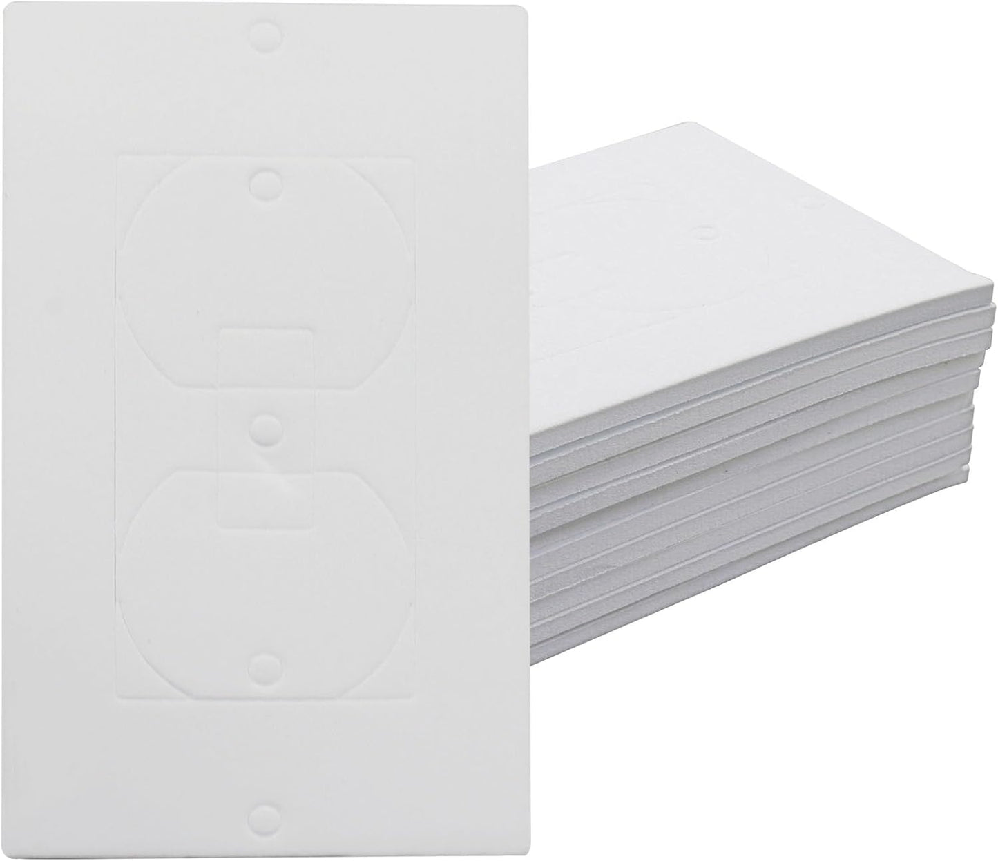50 Pcs Electrical Outlet Insulation Pads, Double Board | Draft Sealers, Foam Gasket, Light Switch Covers, Wall Insulation Gasket