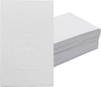 50 Pcs Electrical Outlet Insulation Pads, Double Board | Draft Sealers, Foam Gasket, Light Switch Covers, Wall Insulation Gasket