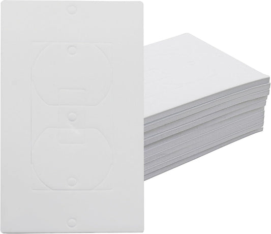 50 Pcs Electrical Outlet Insulation Pads, Double Board | Draft Sealers, Foam Gasket, Light Switch Covers, Wall Insulation Gasket