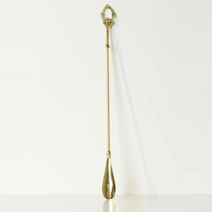 Shoe Horn Long Handle Brass Metal 24 inch ，Horse Head Decoration Shoe Horn for woman- Durable and Sturdy