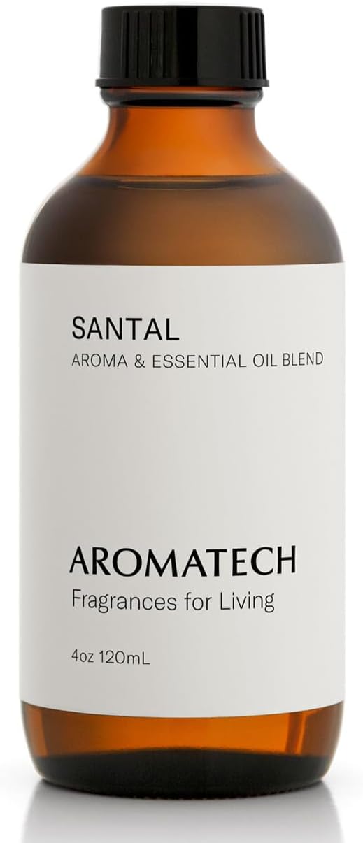 AromaTech Santal Aroma Essential Oil Blend: Luxury Hotel Inspired Aromatherapy with Amber, Vanilla, Cedar & Sandalwood for Ultrasonic Diffusers (0.33 Fl Oz (Pack of 1))