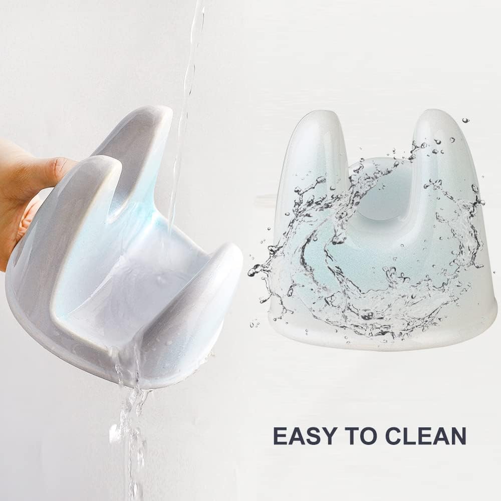 Nihow Ceramic Pot Lid Holder While Cooking for Kitchen Counter/Stove Top | Blue,Stable, Dishwasher Safe, Keep Counter Top Tidy and Clean,Water Proof,Saving Space,Heat Resistant