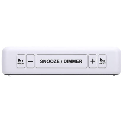 Dioche Extra Loud Dual Alarm Clock with Bed Shaker Powerful Vibrating Alarm Clock for Heavy Sleepers Large LED Display Adjustable Brightness Snooze Function ABS Material