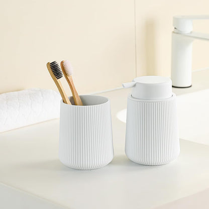 YAUKPH Black Striped Toothbrush Holder | for Electric Toothbrushes Bathroom Organizer Cup for Toothpaste Kids & Adults