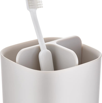 Joseph Joseph Easy-Store - Compact Toothbrush Holder Caddy Bathroom Storage , Grey/White, Regular