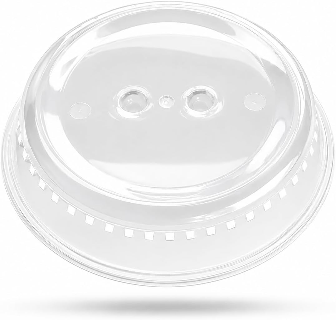 Microwave Splatter Cover 10.5" BPA-Free Lid with Vents. | Classic Design, Easy to pick-up, Dishwasher safe (Top rack).