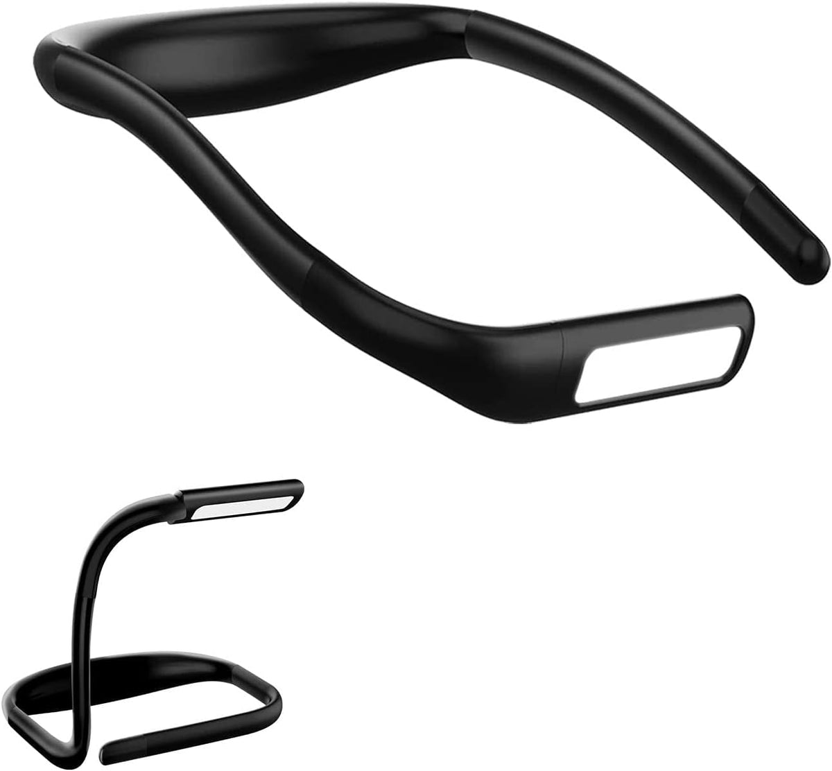 LED Neck Reading Light for Books: 3 Color Adjustable Bendable Arms Black