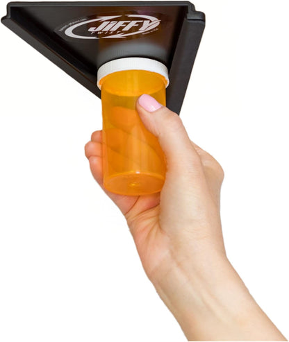 Jar Opener - Effortless Opener for Any Size Bottle or Jar | Mounts Under Cabinet with Industrial Adhesive - Zero Slip Blade Protector - Must Have for Seniors & Arthritis Made In USA