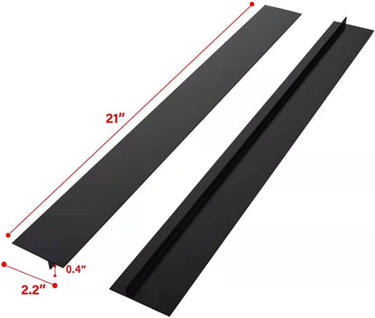 Silicone Kitchen Stove Counter Gap Cover Long & Wide Gap Filler (2 Pack) Seals Spills Between Counters, Stovetops, Washing Machines, Oven, Washer, Dryer - Heat-Resistant and Easy Clean (White)