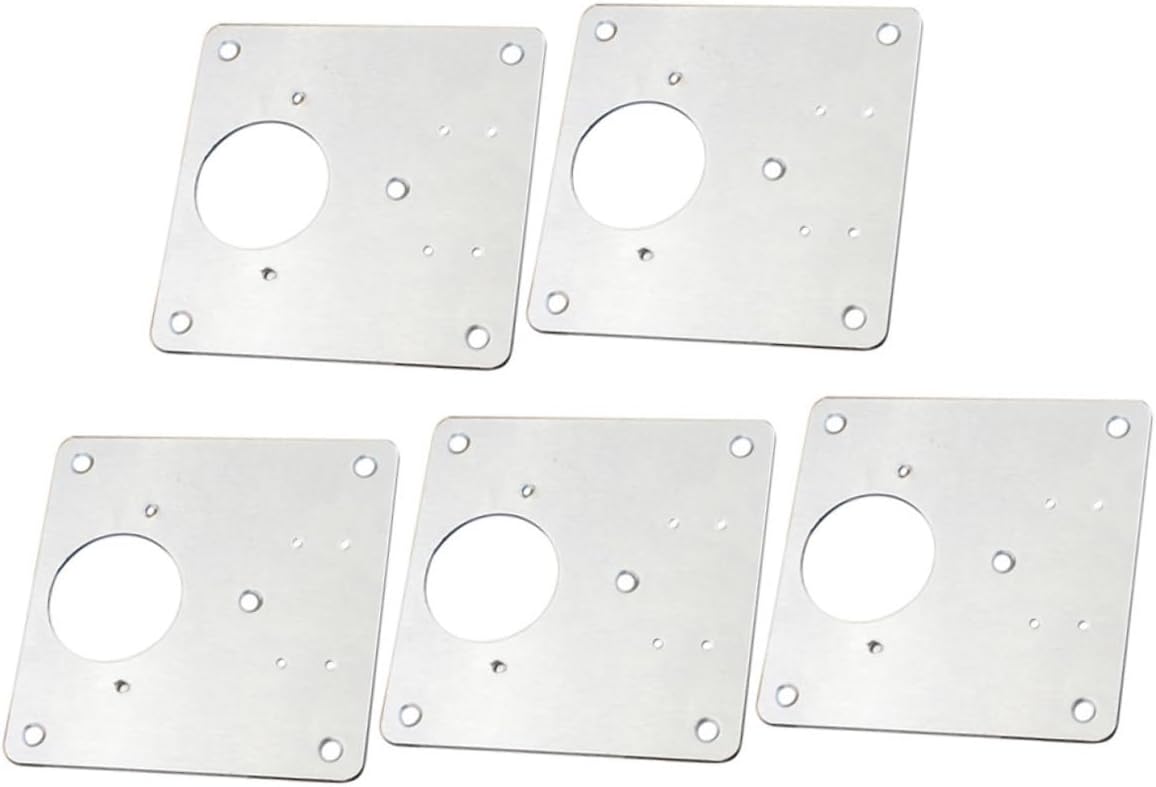 5pcs Stainless Steel Hinge Repair Plate Kit Screws Door Hinge Brackets for Cabinet and Furniture Repair Easy Installation and Stable Support